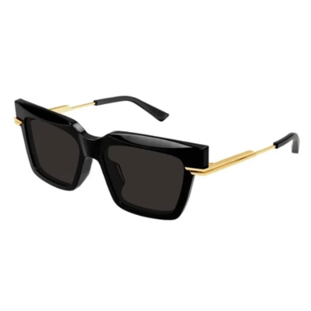 NEW BOTTEGA VENETA SUNGLASSES, BV1242S 001 WOMEN BLACK GOLD EYEWEAR - Picture 5 of 6